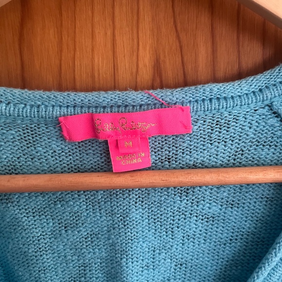Lilly Pulitzer turquoise sweater - Picture 4 of 5